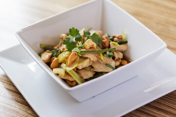 Thai chicken cashew nuts dinner