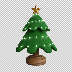 christmas tree with light bulb decoration for product display