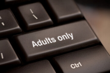adults only message on enter key