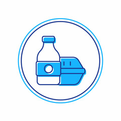 Filled outline Online ordering and fast food delivery icon isolated on white background. Vector