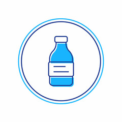 Filled outline Bottle of water icon isolated on white background. Soda aqua drink sign. Vector