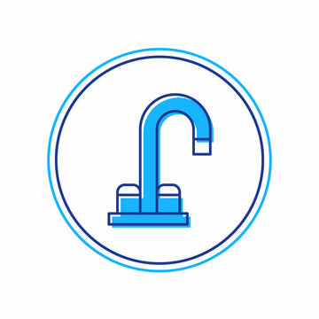 recommend clip art: Filled outline Water tap icon isolated on white background. Vector