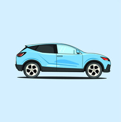 Obraz na płótnie Canvas Blue car vector