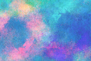 Fototapeta na wymiar 青やピンクや白などの靄のようなグランジ