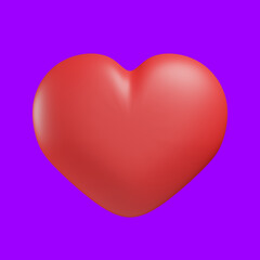 love heart 3d illustration