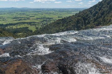 wairere falls, waterfalls in a forest, bay of plenty, new zealand