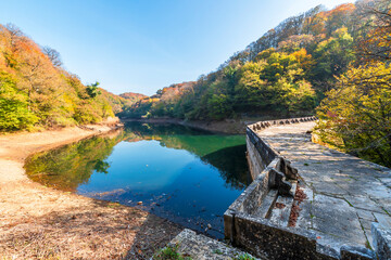 Ayvat Bendi view in Belgrad Forest in Istanbul 