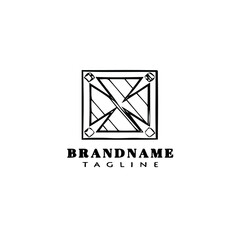 Fototapeta premium tiles logo cartoon icon design template black isolated vector