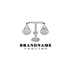 court decision logo cartoon icon design template vector