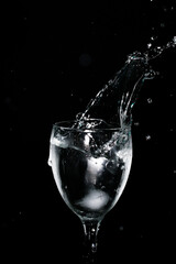 splash in glass