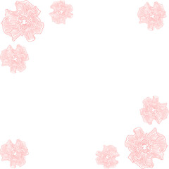 Fototapeta na wymiar Pink floral vector frame