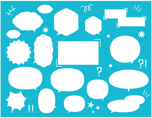 ポップで可愛いふきだし　見出し　素材