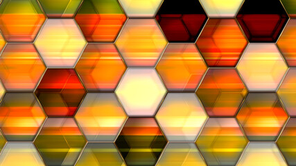 glass hexagon. art web pattern.  beautiful colorful background