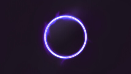 violet light neon circle. web object