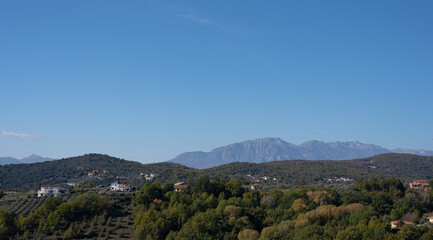 Autumnal landscape of Molise seen from Isernia