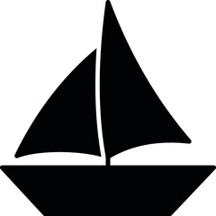 camping and outdoor icons boat and yacht