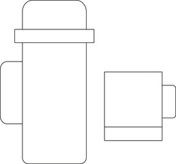 camping and outdoor icons coffee jug and jar