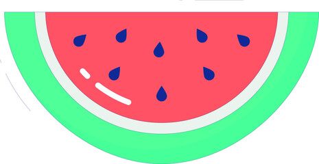healthy icons Watermelon  and fruit