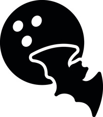 halloween icons bat and  halloween