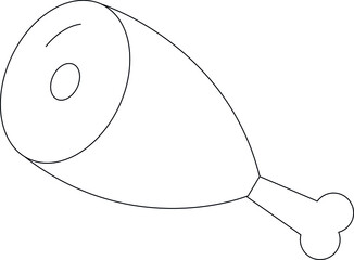 foods icons chicken leg and chicken