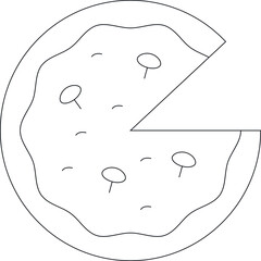 foods icons pizza and italian food