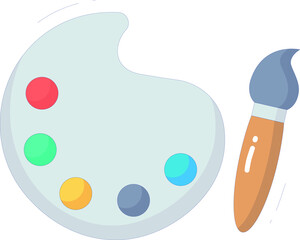 education icons color palette and artist