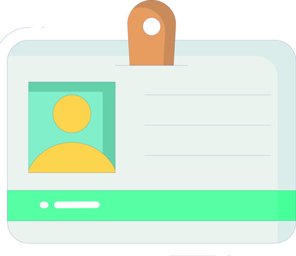 education icons identity card  and id card