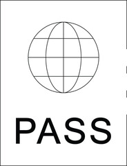 business icons passport and travel