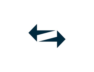 Arrow, two way, direction icon. Vector illustration. Flat design.
