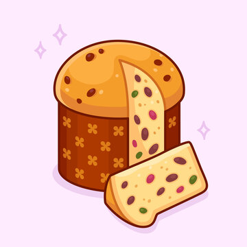 recommend clip art: Panettone Italian Christmas sweet bread