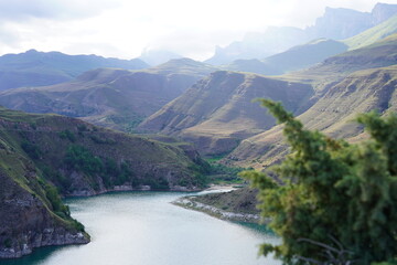 Fototapeta na wymiar Beautiful lake in the mountains