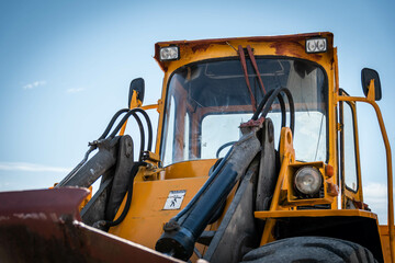 Yellow truck.