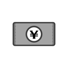 日本の通貨¥入りのマーク紙幣 - シンプルなお金のアイコン
