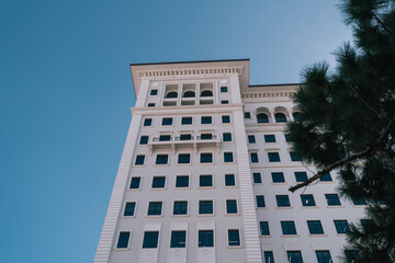 Fototapeta premium modern office building with sky coral gables Miami Florida 