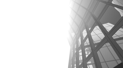 Architecture digital drawing 3d illustration