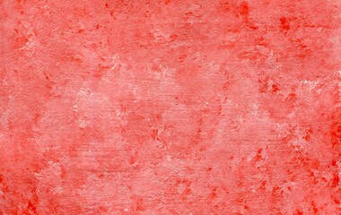 Fototapeta premium Abstract Bright Light Red Horizontal Grunge Background Textured Art Background. Hand drawing in oil, acrylic.