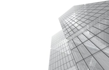 Architecture digital drawing 3d illustration