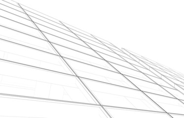 Fototapeta premium Architecture digital drawing 3d illustration