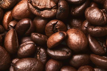 Naklejka premium coffee beans background