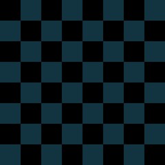 Blue and Black checkerboard seamless pattern background. Vector illustration.