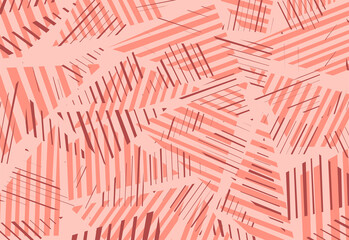 Minimalist pink background with abstract black triangle stripe pattern