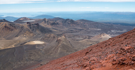 View from the top of Mount Ngauruhoe, New Zealand