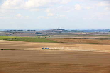Tractor working in a field	