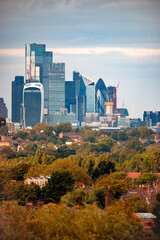 October 24th 2021, London, UK: The City of London sky scrapers