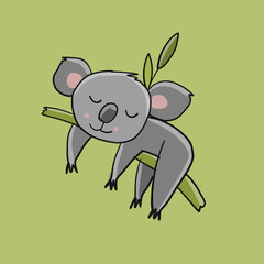 Little Koala character. Sketch for your design