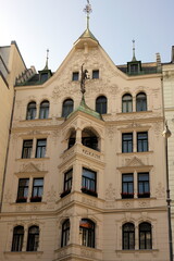 Vienna, Austria. November 1, 2014. Facade of an old building