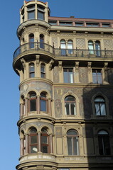 Fototapeta na wymiar Vienna, Austria. November 1, 2014. Facade of an old building