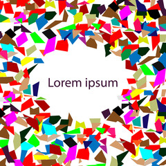 Obraz premium Confetti festive background and inside space for text. 