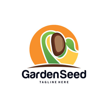 garden growing seed logo