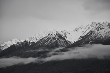 Fototapeta na wymiar New Zealand, winter time spent in Aoraki/Mount Cook National Park.